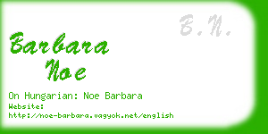 barbara noe business card